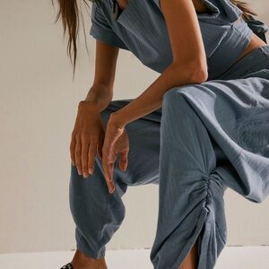Free People Slate Blue Jumpsuit